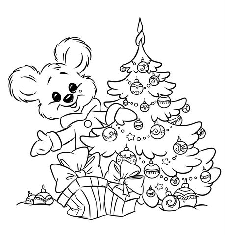 Christmas Tree coloring page